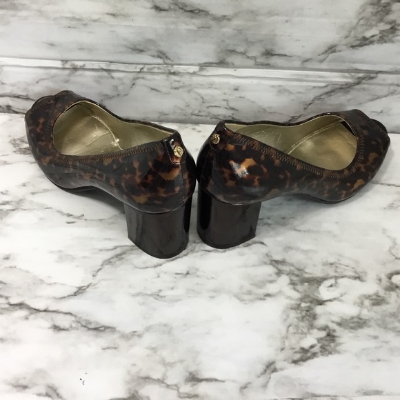 Ann Klein Women’s Tan Brown Heel Pumps Open Toe - Picture 7 of 12